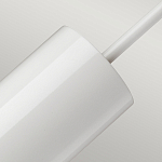 Подвесной светильник белого цвета с вытянутым цилиндрическим плафоном с косым срезом Elstead Lighting варинант исполнения - 4 | Loft Concept в Ульяновске