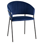 Стул в велюре синего цвета Horizon варинант исполнения - 1 | Loft Concept в Ульяновске