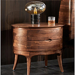 Прикроватный столик из дерева с 2-мя ящиками Moon Walnut Furniture варинант исполнения - 1 | Loft Concept в Ульяновске