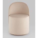 Пуф Loreen со спинкой вращающийся велюр молочный варинант исполнения - 4 | Loft Concept в Ульяновске