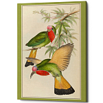 Постер на холсте с изображением птиц Blooming Birds Poster варинант исполнения - 3 | Loft Concept в Ульяновске