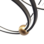 Люстра подвесная светодиодная с 4-мя кольцами черный металл Ring Horizontal варинант исполнения - 3 | Loft Concept в Ульяновске