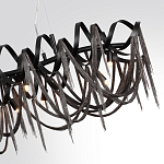 Люстра подвесная линейная с переплетенными металлическими лентами и цепочками Atlantis Chain варинант исполнения - 3 | Loft Concept в Ульяновске