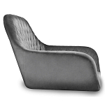 Барный стул со спинкой и подлокотниками на 4-х деревянных ножках Douglas Rhombus Серый Велюр варинант исполнения - 2 | Loft Concept в Ульяновске