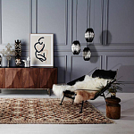 Подвесной светильник вертикальной овальной формы украшенный круглыми бусинами Gradient Oval Pendant Lamp  варинант исполнения - 3 | Loft Concept в Ульяновске