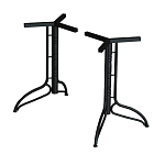 Обеденный стол с прямоугольной столешницей из стекла на черных металлических ножках White Marble варинант исполнения - 5 | Loft Concept в Ульяновске