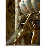 Чаша с орнаментом на бронзовых ножках в виде ангелов Eden Garden варинант исполнения - 6 | Loft Concept в Ульяновске