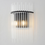 Бра со стеклянными прозрачными трубками и черным металлическим каркасом Nembus варинант исполнения - 2 | Loft Concept в Ульяновске