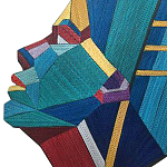 Арт объект на стену из нитей Девушка и Солнце wall panel Girl and Sun варинант исполнения - 1 | Loft Concept в Ульяновске