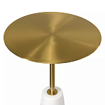 Кофейный столик с круглой столешницей на белом мраморном основании Original Foundation варинант исполнения - 4 | Loft Concept в Ульяновске