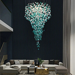 Люстра зеленая каскадная Green Light CascadeDroplet Chandelier варинант исполнения - 2 | Loft Concept в Ульяновске
