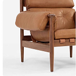 Кресло с деревянным каркасом и обивкой из натуральной кожи Medieval Furniture варинант исполнения - 6 | Loft Concept в Ульяновске