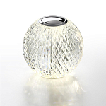 Настольная лампа с прозрачным шарообразным плафоном на цилиндрической подставке Crystal Globule варинант исполнения - 8 | Loft Concept в Ульяновске