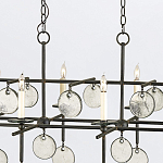 Люстра подвесная с 8-ю лампами и стеклянными круглыми подвесками Currey & Company варинант исполнения - 6 | Loft Concept в Ульяновске