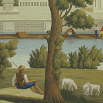 Обои ручная роспись Monuments of Paris Roberts on Sepia scenic paper варинант исполнения - 1 | Loft Concept в Ульяновске