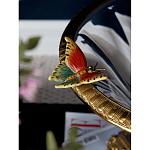 Чаша из прозрачного стекла с бронзовым рельефным ободком Eden Garden варинант исполнения - 5 | Loft Concept в Ульяновске