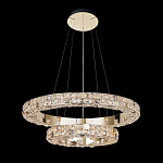 Люстра из 2-х колец с мозаичным хрустальным оформлением Sparks of Crystal варинант исполнения - 1 | Loft Concept в Ульяновске