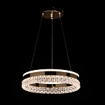 Люстра в виде кольца золотого цвета с прозрачными вставками Radiant Rail варинант исполнения - 3 | Loft Concept в Ульяновске