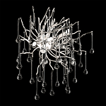 Бра с лучеобразным основанием и подвесками из прозрачного стекла в виде длинных капель Droplet Chandelier варинант исполнения - 10 | Loft Concept в Ульяновске