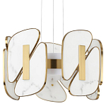 Люстра с мраморными вставками Marble Plates варинант исполнения - 1 | Loft Concept в Ульяновске