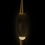 Подвесной светильник с хрустальным плафоном и бронзовым основанием Renee Glass Drops  варинант исполнения - 5 | Loft Concept в Ульяновске