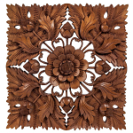 Панно из дерева квадратное Flower Panel With Trees варинант исполнения - 1 | Loft Concept в Ульяновске