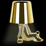 Настольная лампа фигурная золотого цвета с гладким абажуром Высота 17 см Sophia варинант исполнения - 5 | Loft Concept в Ульяновске