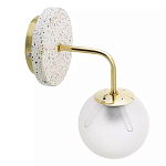 Бра с белым матовым плафоном в форме шара Round White Matte Lampshade варинант исполнения - 2 | Loft Concept в Ульяновске