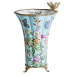 Ваза со стрекозой из фарфора с бронзовыми элементами Paradise Dragonfly варинант исполнения - 1 | Loft Concept в Ульяновске