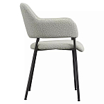 Стул мягкий с подлокотниками Chair Gray Upholstery Boucle варинант исполнения - 2 | Loft Concept в Ульяновске