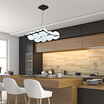 Люстра подвесная с 9-ю плафонами в форме шара Yarvi варинант исполнения - 2 | Loft Concept в Ульяновске