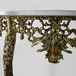 Консоль из бронзы с мраморной столешницей Bronze Console варинант исполнения - 1 | Loft Concept в Ульяновске