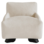 Кресло Cannes с мягкой обивкой букле молочного цвета  варинант исполнения - 4 | Loft Concept в Ульяновске