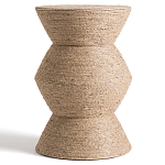 Приставной стол с отделкой из джута Juti D30 см варинант исполнения - 2 | Loft Concept в Ульяновске