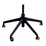 Стул с мягкой бежевой обивкой из велюра и подъемно-поворотным механизмом на черных колесиках Harper Beige варинант исполнения - 4 | Loft Concept в Ульяновске