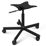 Стул с мягкой черной обивкой из велюра и подъемно-поворотным механизмом на колесиках Harper Black варинант исполнения - 4 | Loft Concept в Ульяновске