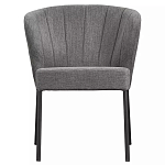 Стул серый с широкой закругленной спинкой Chair Gray Attractive варинант исполнения - 1 | Loft Concept в Ульяновске