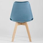 Стул с мягким велюровым сиденьем Arvika Blue варинант исполнения - 4 | Loft Concept в Ульяновске