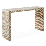 Консоль Дизайнерская Kenya Console ZEBRA Bone Inlay Beige варинант исполнения - 3 | Loft Concept в Ульяновске