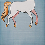 Плитка с узором Девочка единорог варинант исполнения - 6 | Loft Concept в Ульяновске