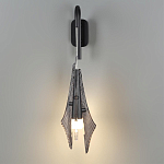 Бра черного цвета с плафоном из рельефного стекла Glass Pod варинант исполнения - 8 | Loft Concept в Ульяновске