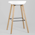 Барный стул на ножках из натурального дерева Boras White варинант исполнения - 5 | Loft Concept в Ульяновске