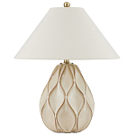 Настольная лампа с волнистым узором и абажуром в форме конуса Macrame варинант исполнения - 3 | Loft Concept в Ульяновске