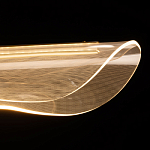 Люстра линейная с прозрачным волнообразным плафоном Wave Line варинант исполнения - 7 | Loft Concept в Ульяновске