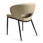 Стул обеденный кремовый из экокожи Futuristic Chair варинант исполнения - 2 | Loft Concept в Ульяновске