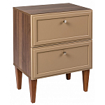 Тумба прикроватная бежевая из массива бука с 2-мя ящиками Wenge Light варинант исполнения - 1 | Loft Concept в Ульяновске