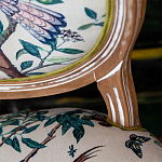 Стул из массива бука бежевый с изображением птиц в саду Beige Green Chinoiserie Blue Bird Chair варинант исполнения - 3 | Loft Concept в Ульяновске