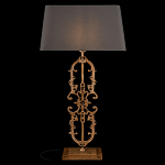 Настольная лампа на ажурном чугунном основании с тканевым серым абажуром Openwork Lamp варинант исполнения - 2 | Loft Concept в Ульяновске