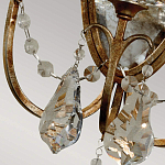  Бра в классическом стиле с 3-мя лампами в виде свеч на овальном зеркальном основании с хрустальными подвесками и подсвечниками Feiss варинант исполнения - 2 | Loft Concept в Ульяновске