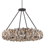 Люстра круглая с абажуром из устричных раковин Sea Ravens варинант исполнения - 2 | Loft Concept в Ульяновске